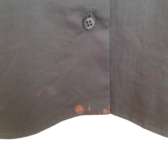 Celine Gray Button Down Shirt Blouse sz 38 *Flawed - Picture 11 of 12